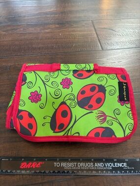 Ladybug Travel Bag - Green & Red by J. Garden